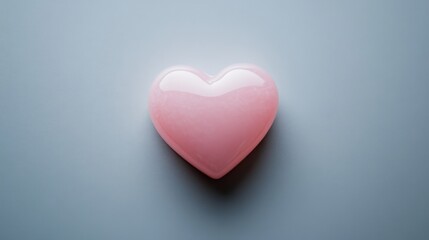 Minimalist Heart Shaped Love Symbol on Grey Background