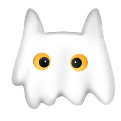 cat Ghost in the Blanket 