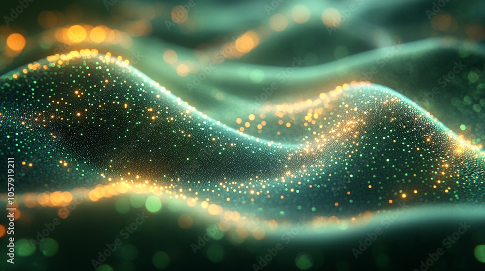 Poster abstract digital network background featuring intricate geometric patterns in vibrant colors. this d