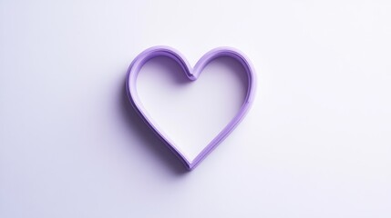 Obraz premium Minimalist Heart-Shaped Cookie Cutter on a Light Background
