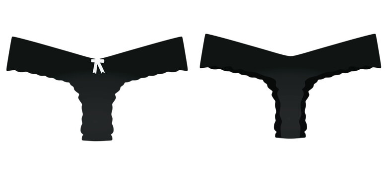 Black woman underwear. vector illustration