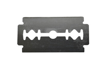 A double-edge razor blade isolated on the transparent background