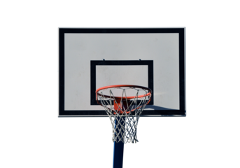 A basketball hoop isolated on the transparent background