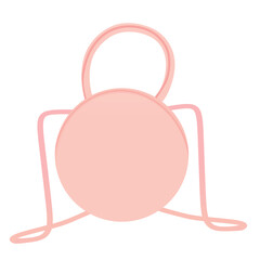 Pink fashionable bag. vector illustration