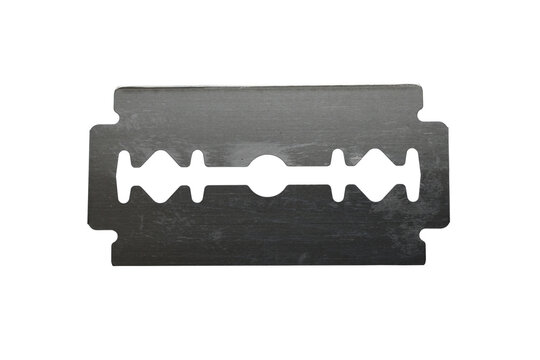A double-edge razor blade isolated on the transparent background