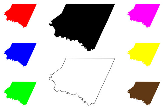 Starr County, Texas (Counties in Texas, United States of America,USA, U.S., US) map vector illustration, scribble sketch Starr map