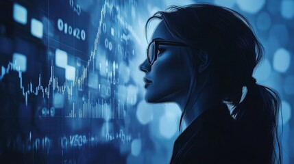 Businesswomen analyze the stock market closely to identify trends and potential investment opportunities. They leverage their expertise to make profitable decisions and shape business strategies.