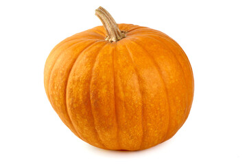 Whole pumpkin, isolated on white background.