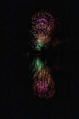 fireworks in the night sky