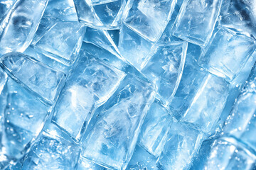 Blue ice background, ice texture. AI generated illustration