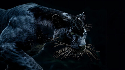 A black panther is a melanistic variant of the common leopard. It is a large cat that is found in Africa, Asia, and the Middle East.