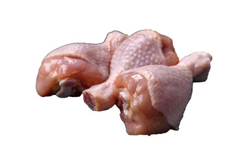 Naklejka premium Raw chicken legs with salt, spices and herbs