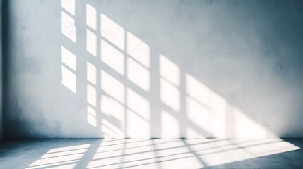 Obraz premium Modern Minimalistic Concrete Coworking Office room with Blank Walls, High Ceilings,and Mockup Frame