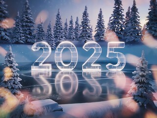 Frosty Forest with 2025 Light Display