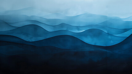 a smooth gradient transitioning from deep black to vibrant shades of blue. The soft blend creates a serene and calming effect, evoking a sense of depth and tranquility
