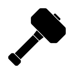 Hammer icon, hammer symbol, vector illustration on white background.