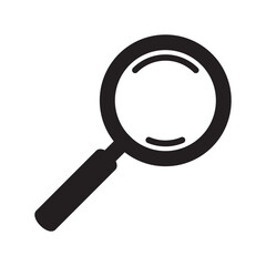 Magnifying glass icon, magnifier or loupe icon. Search icon.