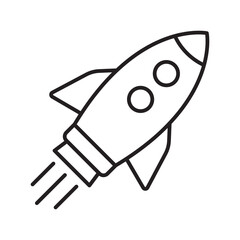 Rocket icon. Flying rocket icon.