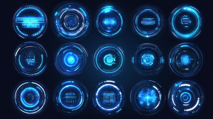 Futuristic Digital Interface Elements