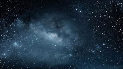 Obraz premium This is a beautiful image of a starry night sky. The dark blue background is filled with bright white stars of various sizes.