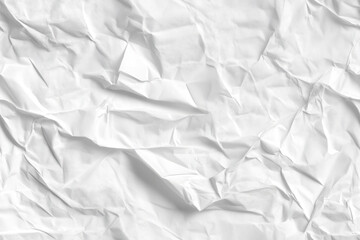 Obraz premium Textura abstrata de papel amassado e superfícies onduladas em tons de branco, estilo minimalista, criado por IA generativa.