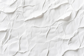 Obraz premium Textura abstrata de papel amassado e superfícies onduladas em tons de branco, estilo minimalista, criado por IA generativa.