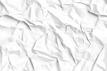 Obraz premium Textura abstrata de papel amassado e superfícies onduladas em tons de branco, estilo minimalista, criado por IA generativa.