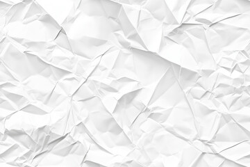 Obraz premium Textura abstrata de papel amassado e superfícies onduladas em tons de branco, estilo minimalista, criado por IA generativa.