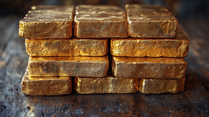 Pure bronze bars arranged in perfect alignment, representing wealth, stability, and durability. The clean, structured layout emphasizes the value of precious metals as timeless symbols of prosperity