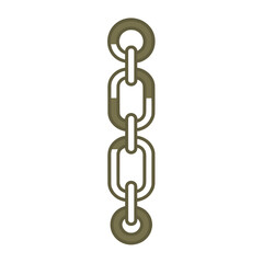 Fototapeta premium Chain link icon representing strength, connection, and unity in design