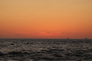 sunset in the sea