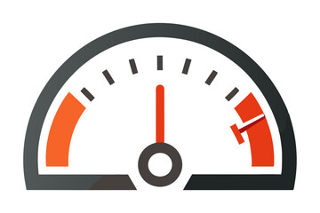 Fuel Gauge Symbol Isolated on White Key Insights for Drivers