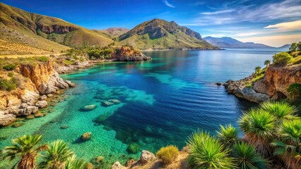 Fototapeta premium Mediterranean sea nature reserve in Sicily