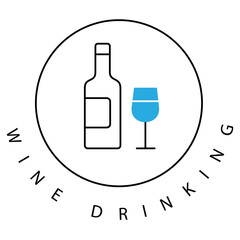 Alcohol-Free Wine Prohibited Sign Vector Icon Design