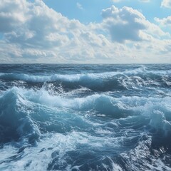 Fototapeta premium Ocean Waves and Sky