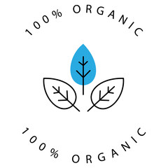 Obraz premium Sustainable Green Organic Leaf Vector Icon Design