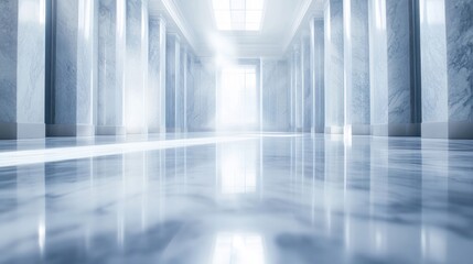 Marble Hallway with Light