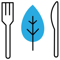 Plant-Based Vegan Food Vector Icon Design