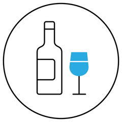No Wine Alcohol Ban Vector Icon Design