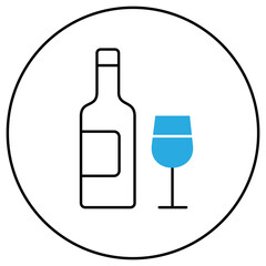 Prohibited Wine Drinking Glass Vector Symbol Design
