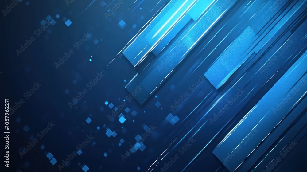 Poster abstract blue background with diagonal lines