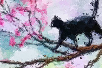 Oil paintings and various flowers, roses, peonies, cats, dogs, plum blossoms, butterflies,...