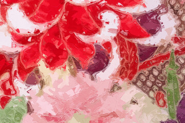 Oil paintings and various flowers, roses, peonies, cats, dogs, plum blossoms, butterflies,...