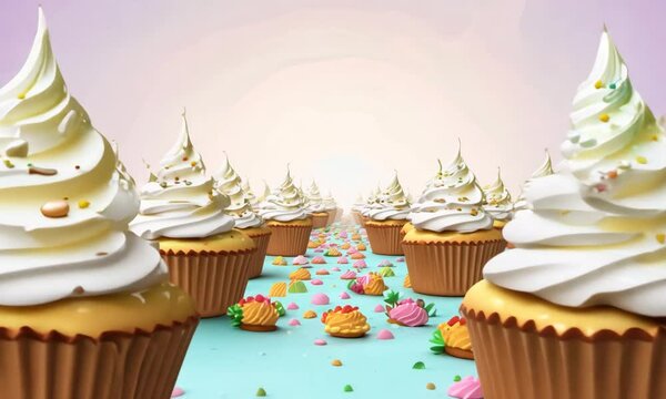 cupcake with icing and sprinkles, cupcake with candle