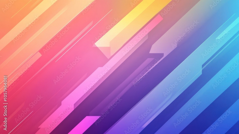 Poster abstract background with diagonal lines and vibrant colors