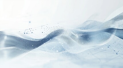 A digital abstract wave in blue and white, representing data flow, health tracking, and global awareness. Light particles on a dynamic background. The concept of World Diabetes Day. AI.