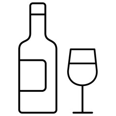 Prohibited Wine Glass Alcohol Ban Icon Design