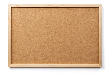 mock up cork board isolated white background for memo or notice board