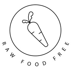 Unprocessed Carrot Raw Diet VEctor Icon Design