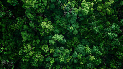 Fototapeta premium This is an aerial view of a lush green forest.